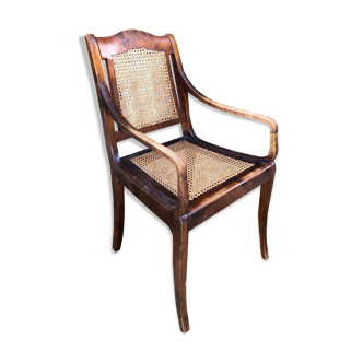 Nineteenth century canned armchair