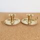 Lot de 2 bougeoirs en laiton vintage