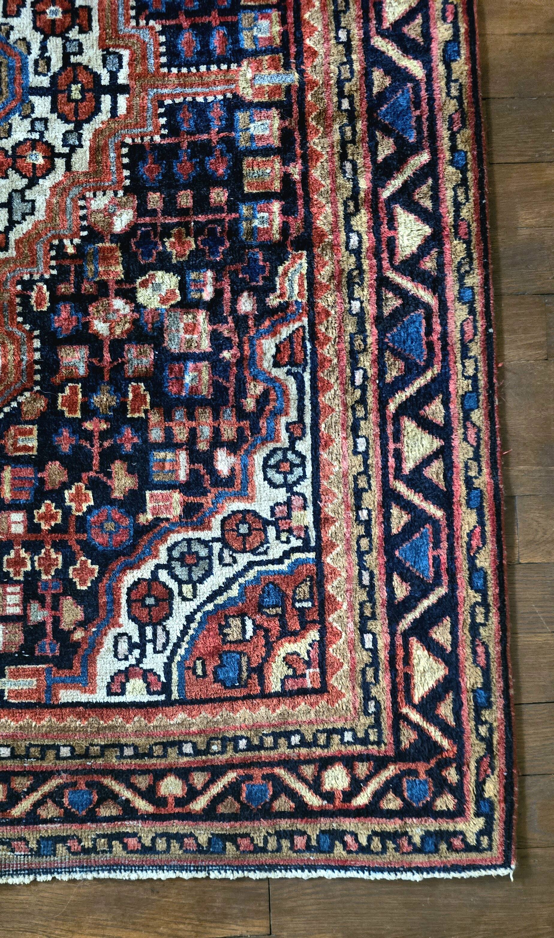 Handmade Persian wool rug – Heriz / Bakhtiari – 163 x 108 cm