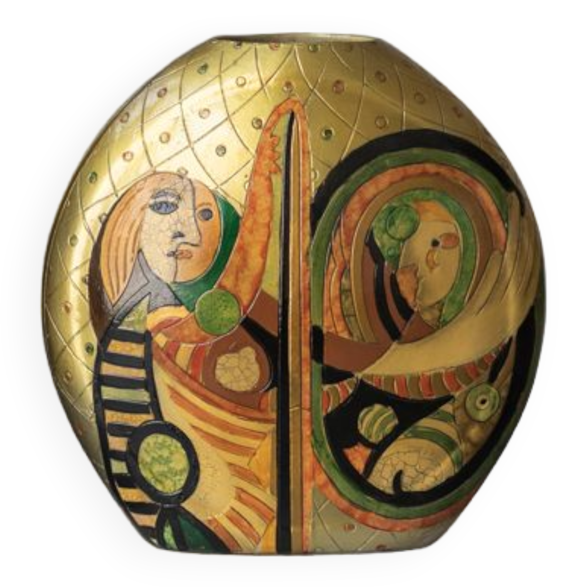 Modernist vase with Picasso inspired ornaments, 1970’s