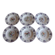 Set of 6 Longwy plates model Rouen