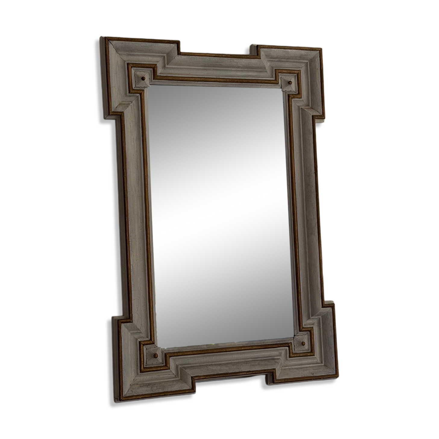 Art Nouveau wall mirror with a coloured gold frame by Meissen, 1930s, Germany.