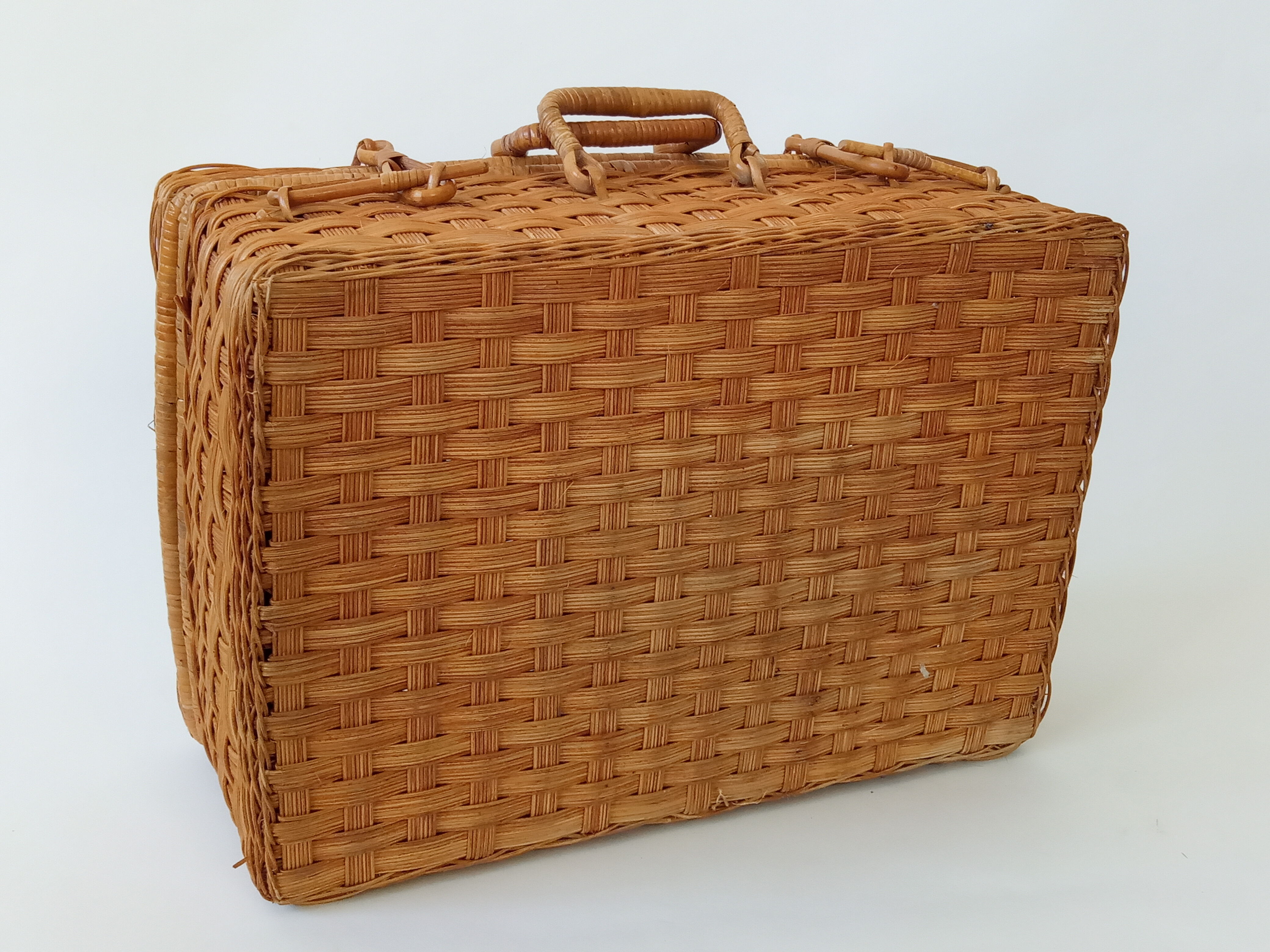 Rattan suitcase 70s