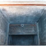 Furnished cooler of profession trade brewery in late XIX century oak bar