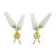 Pair of brass wall light double lights glass tubes. Year 50 60
