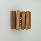 Vintage pine wall lamp, Sweden 1970