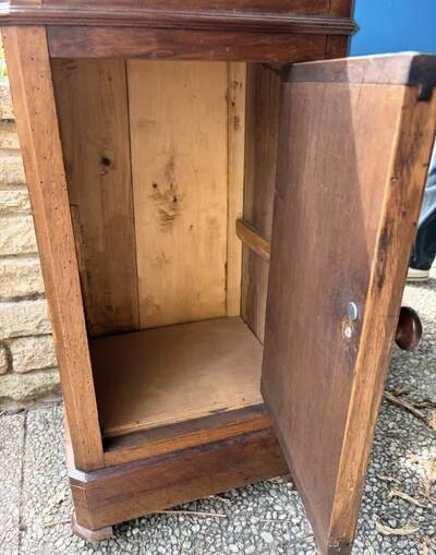 Antique solid wood bedside table / small accent piece of furniture