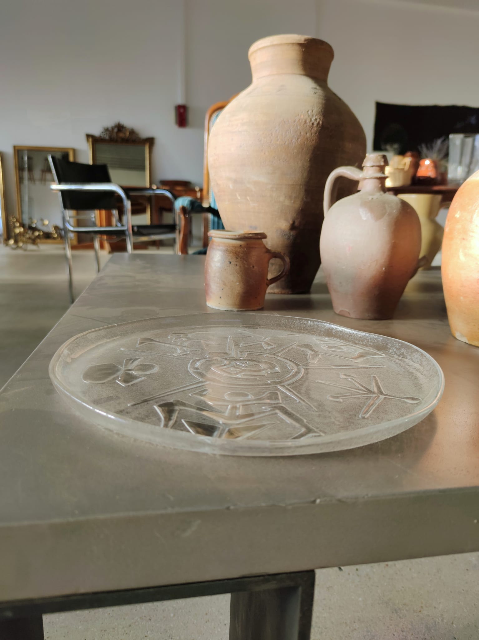 Glass dish by Arnaldo Pomodoro Ars D Milano