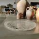 Plat en verre d'Arnaldo Pomodoro Ars D Milano