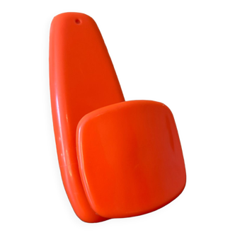Porte manteau patère plastique orange syla annee 70/80