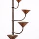 Scandinavian Brass standing candle stick 1960s