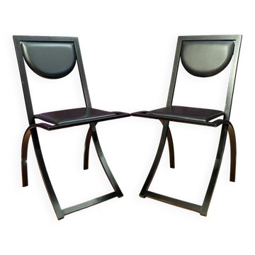 Pair of Sinus chairs designed by Karl Friedrich Förster, KFF, Germany, 1980