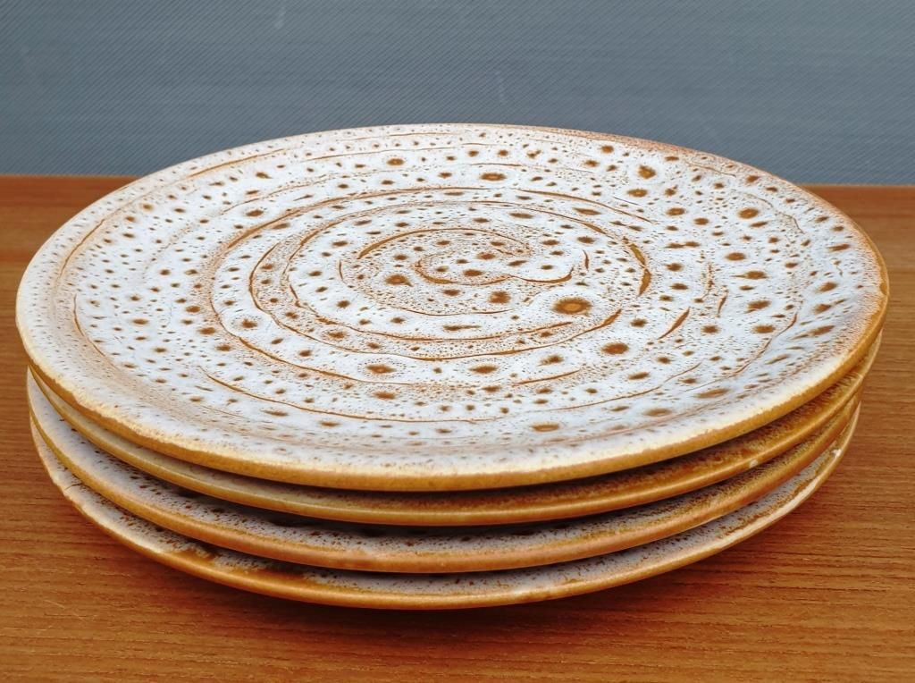 Set 4 flat plates Falcon vintage Niderviller special Pancakes