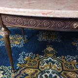 Coffee table in brass and marble 1960