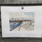 Aquarelle par Michel Roubille. L'île d'Yeu 2000.