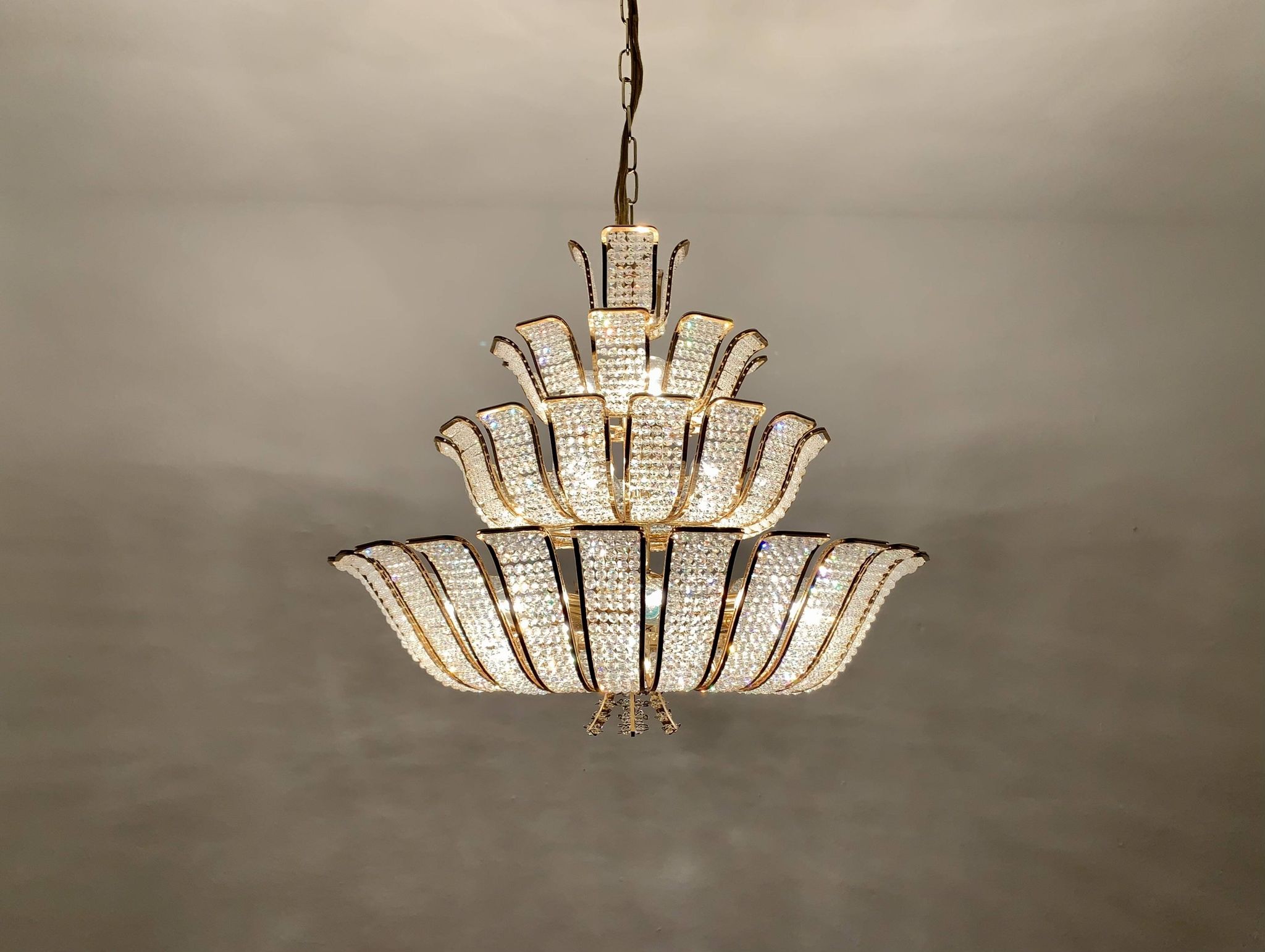 Crystal Glass Chandelier by Palwa