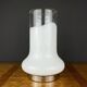 Vintage table lamp in white glass, Italy, 1970s