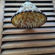 Glass mosaic pendant lamp Amber luminaire dp 092293