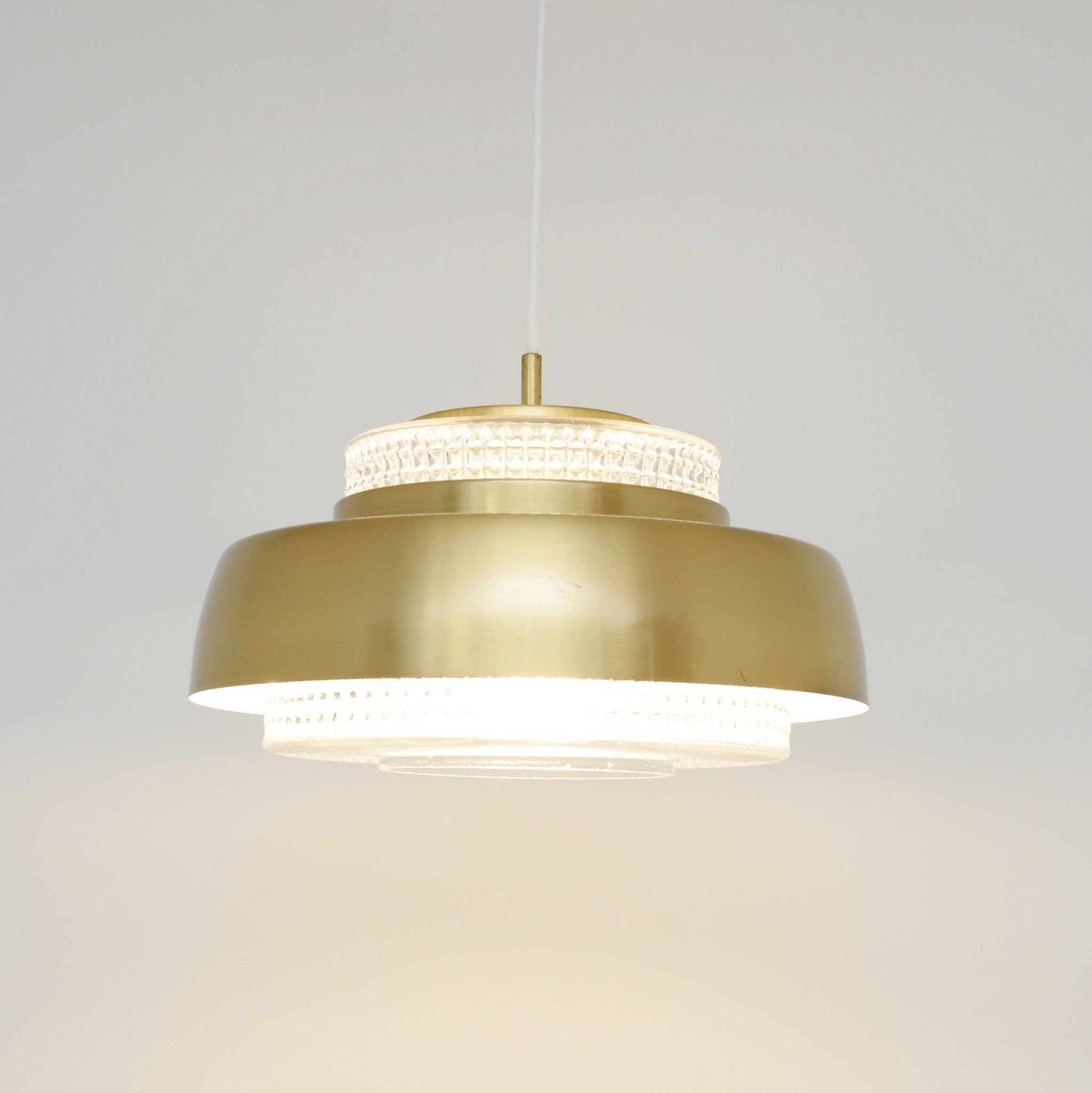 Scandinavian glass lamp, vintage 1970s