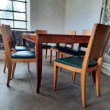 Large art deco mahogany table with extensions 260cm
