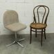 Swivel chair in chrome and clean, sturdy patterned fabric from the 1970s.