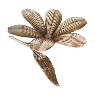 Brass flower ashtray