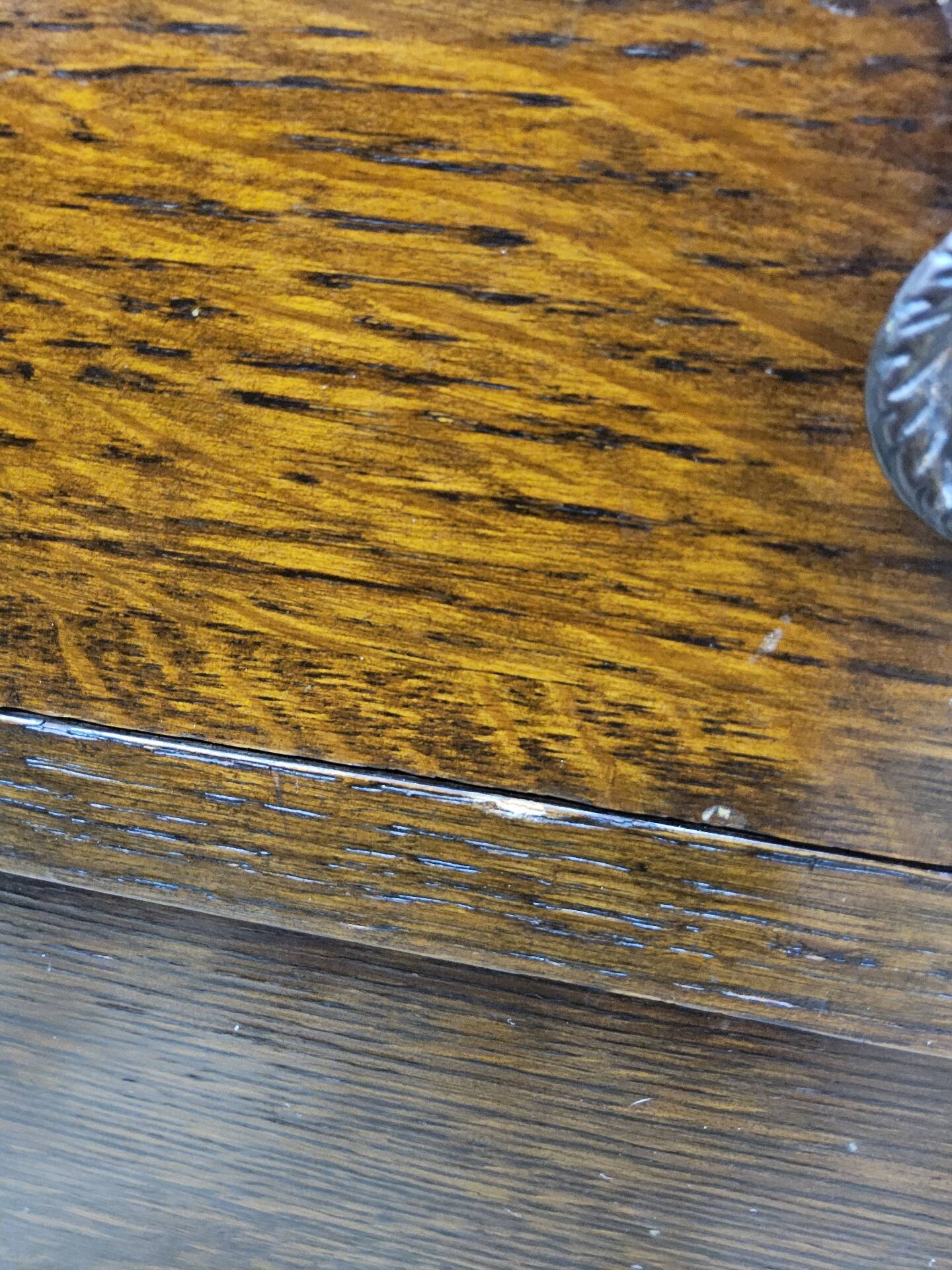 Antique chest of drawers on wheels with wood carving (key top drawer)