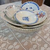 6 mismatched antique soup plates