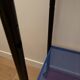 Vintage 4-tier perforated metal serving cart on wheels, 1980s style