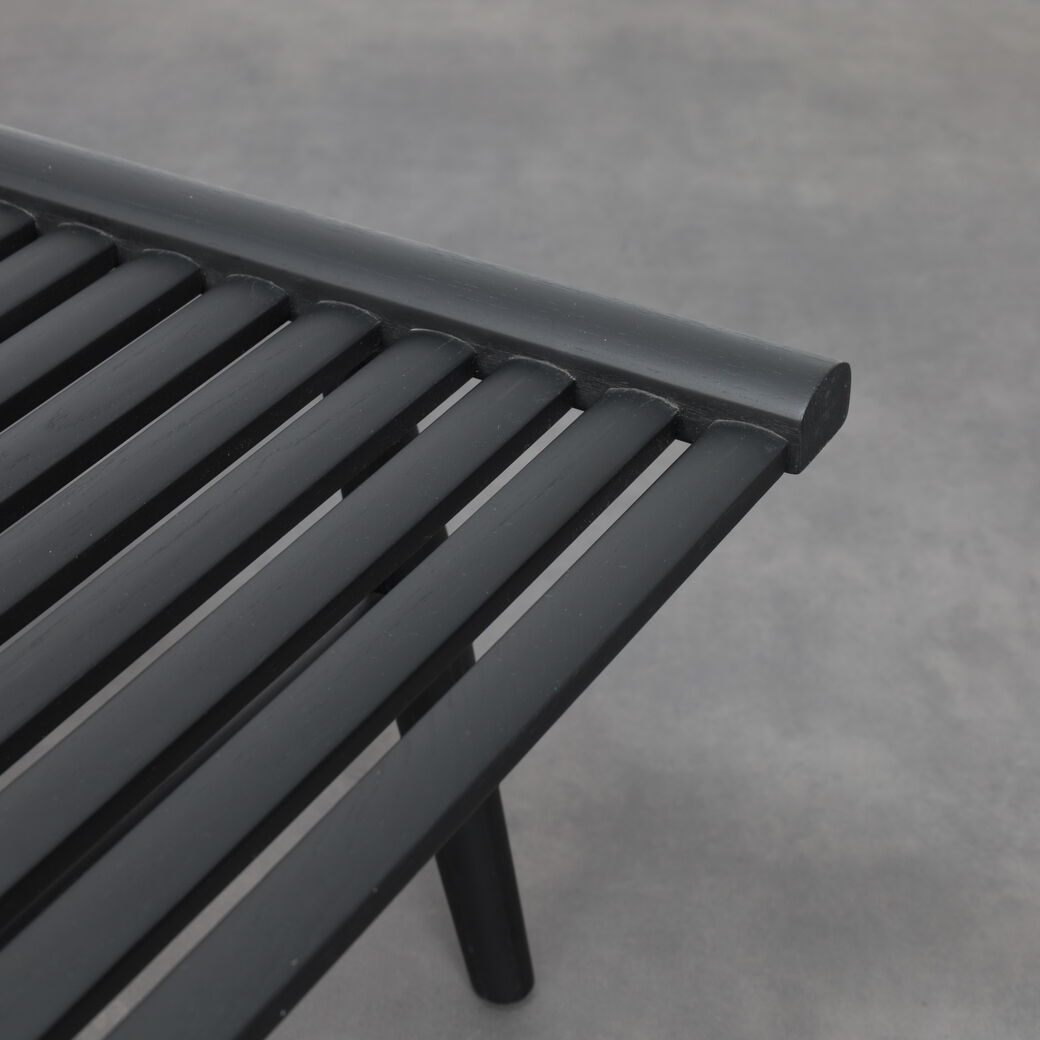 Contemporary slatted wood bench by Stellar Works, 2000s