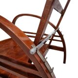 Art deco armchair with adjustable backrest, Halabala style