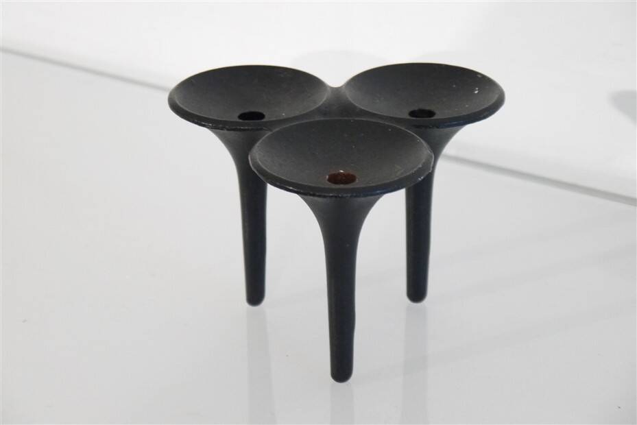 Scandinavian cast iron candle holder by Christer Holmgren
