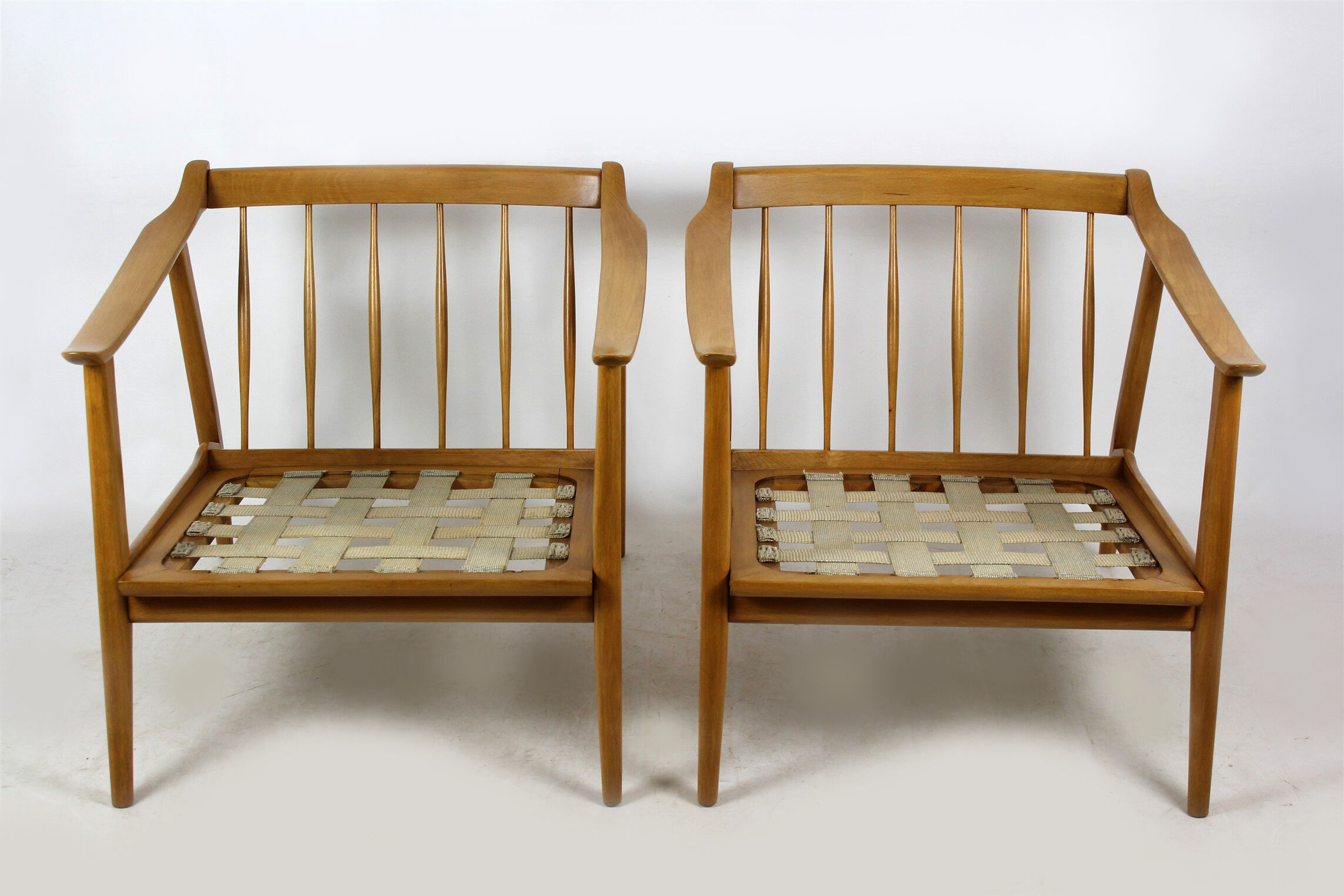 Mid-Century Scandinavian Blue & Turquoise Armchairs, 1960s, Set of 2