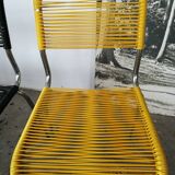 Set de 3 chaises scoubidou vintage