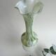 Vase en opaline vert et blanc