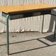 Vintage 2-seater desk with large metal locker