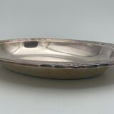 Oval plate silver metal gallia france prod christofle poincon shell