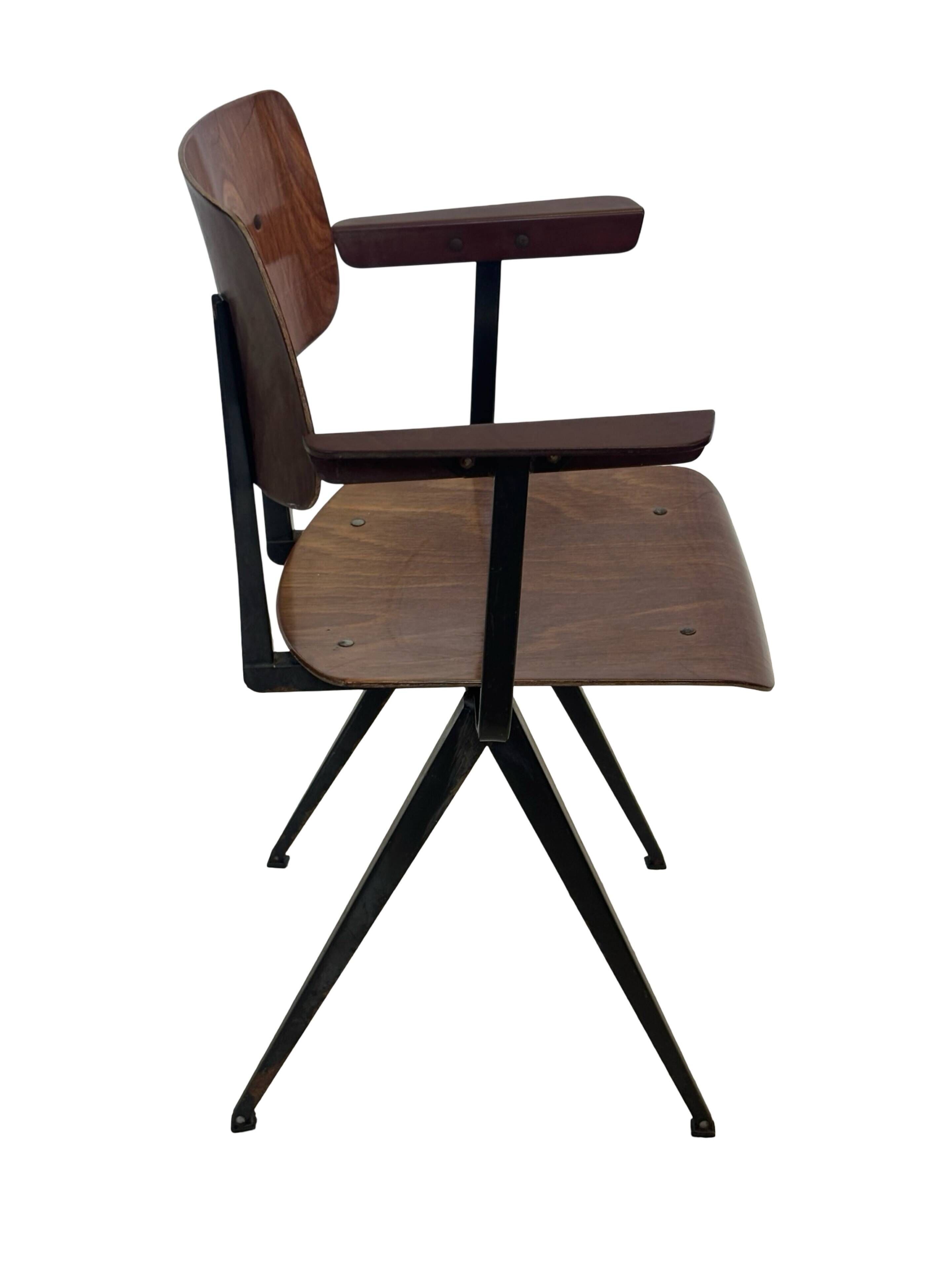 Vintage Galvanitas S16 chair with armrests, 1960 Netherlands Design