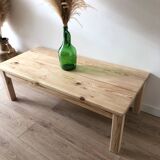 Farmhouse style coffee table, in solid pine