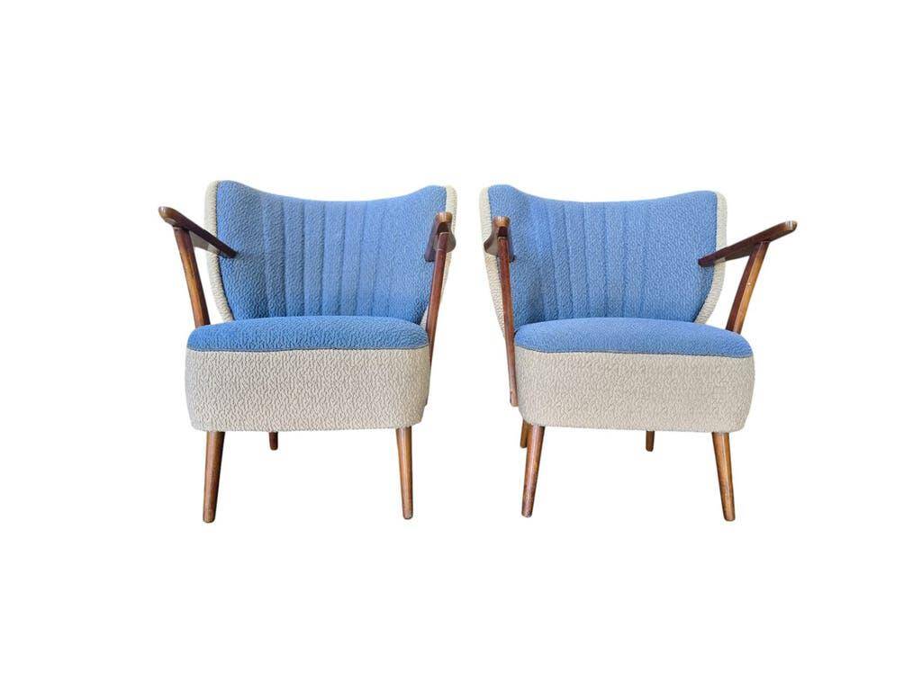 Set of 2 vintage cocktail chairs/armchairs.