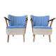 Set of 2 vintage cocktail chairs/armchairs.