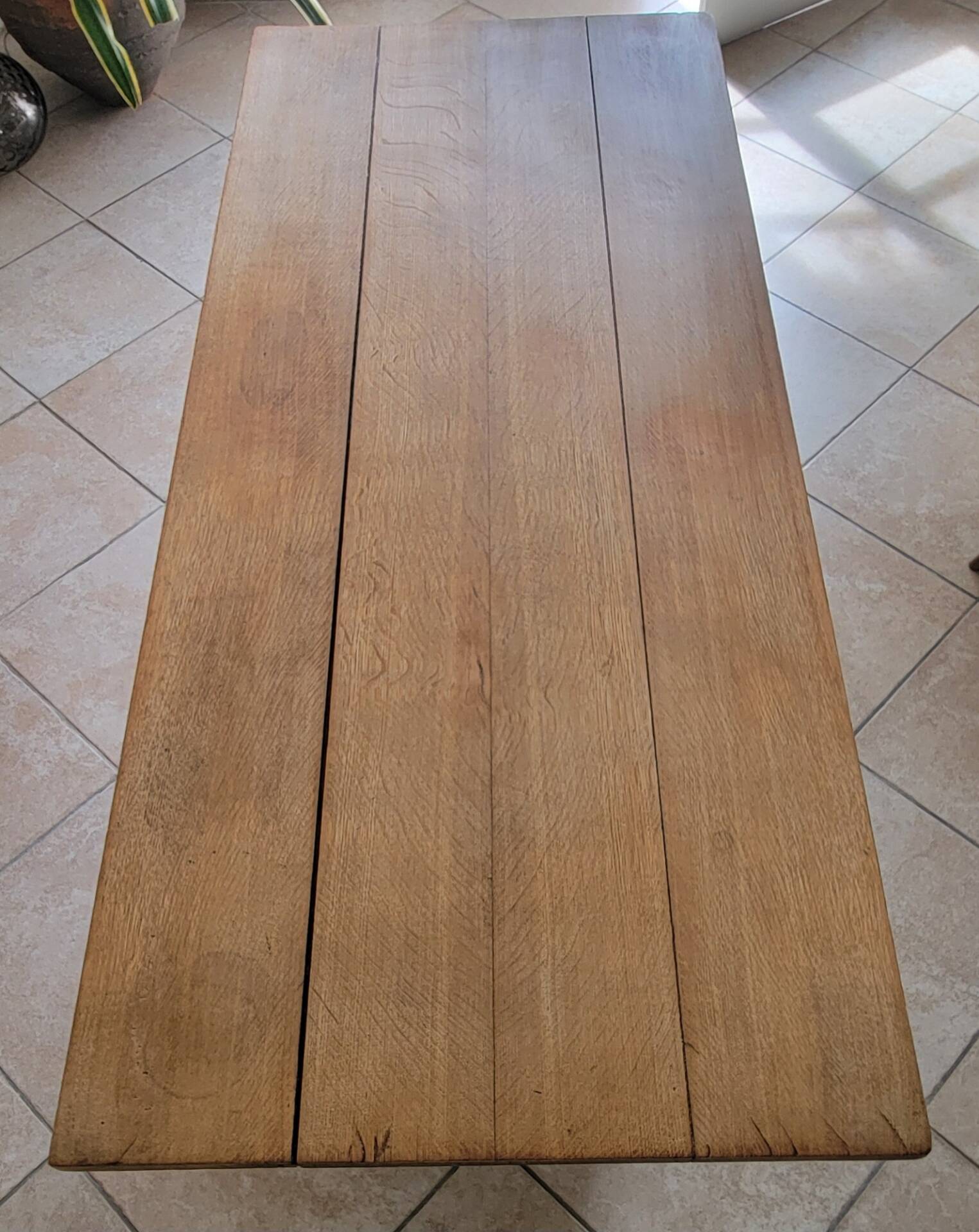 Monastery dining table, farmhouse, solid oak, antique vintage.