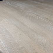 Oval extendable dining table in beech with Danish design.