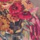 Tableau ancien nature morte florale