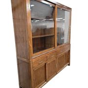 XL vintage wooden display cabinet / sideboard / wall cupboard