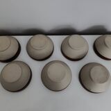 Set of 7 small stoneware bowls