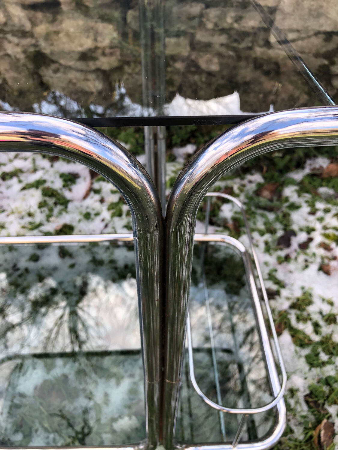 Smoked glass serving