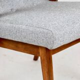 Set of  vintage armchairs chairs 300-123, design by M. Puchała - grey herringbone