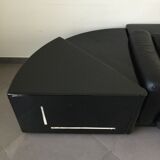 Canapé gradual lounge cuir noir Cini Boeri - knoll/gavina