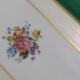 Art Deco floral iridescent cake dish in Limoges porcelain